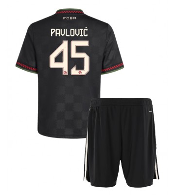 Bayern Munich Aleksandar Pavlovic #45 Tredjetrøje Børn 2025-26 Kortærmet (+ Korte bukser)